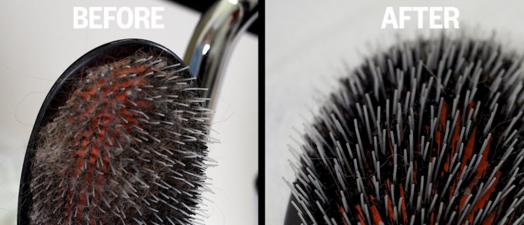 How to clean hair brushes lint